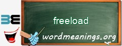 WordMeaning blackboard for freeload